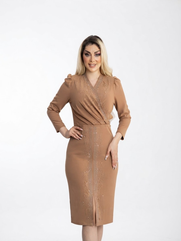 پیراهن مجلسی کوتاه سنگدوزی شده مدل کایلین